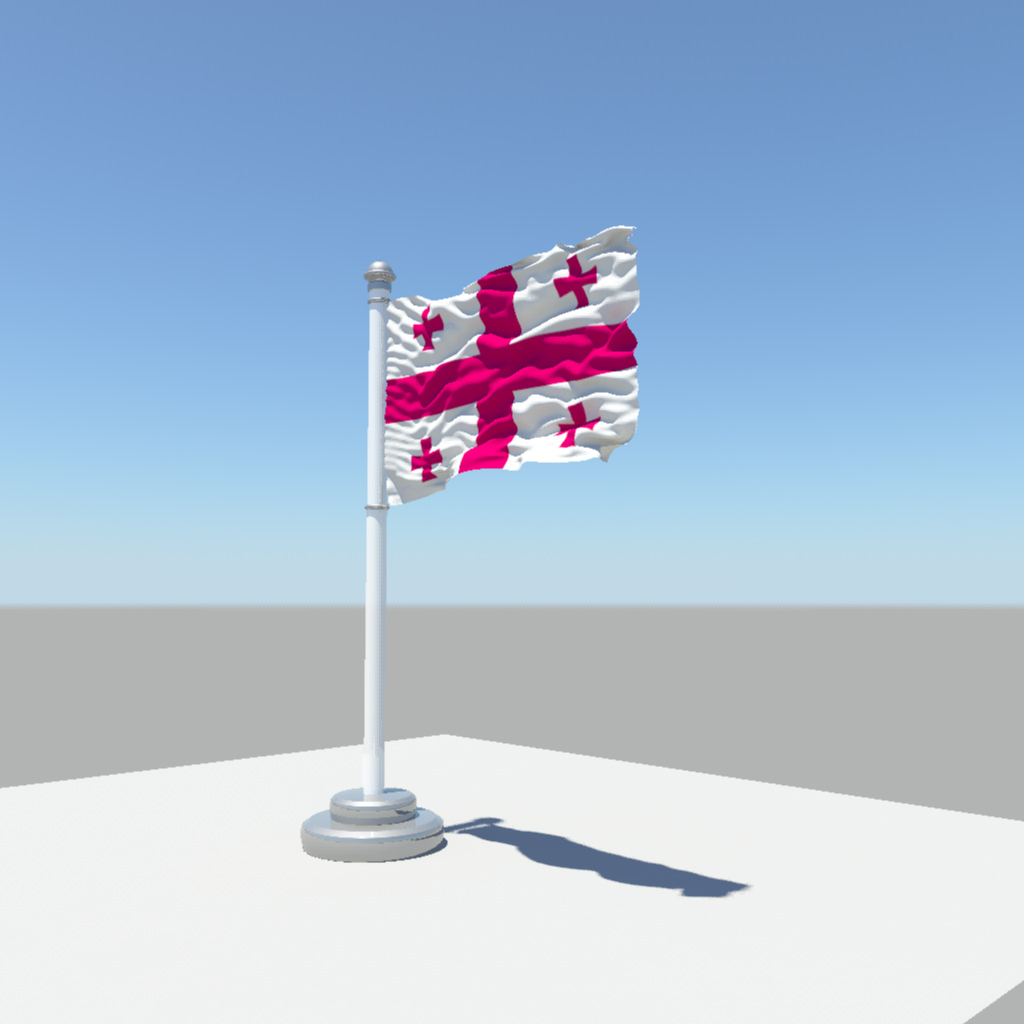 Georgia flag 3D model_1
