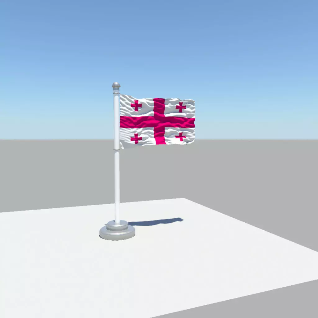 Georgia flag 3D model_0