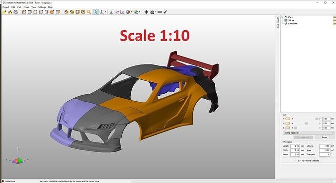 Toyota Supra 2020 Tuning  Body For Print 3D print model 4