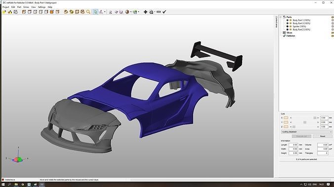 Toyota Supra 2020 Tuning  Body For Print 3D print model 7