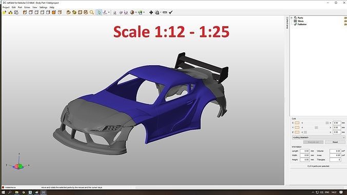 Toyota Supra 2020 Tuning  Body For Print 3D print model 6