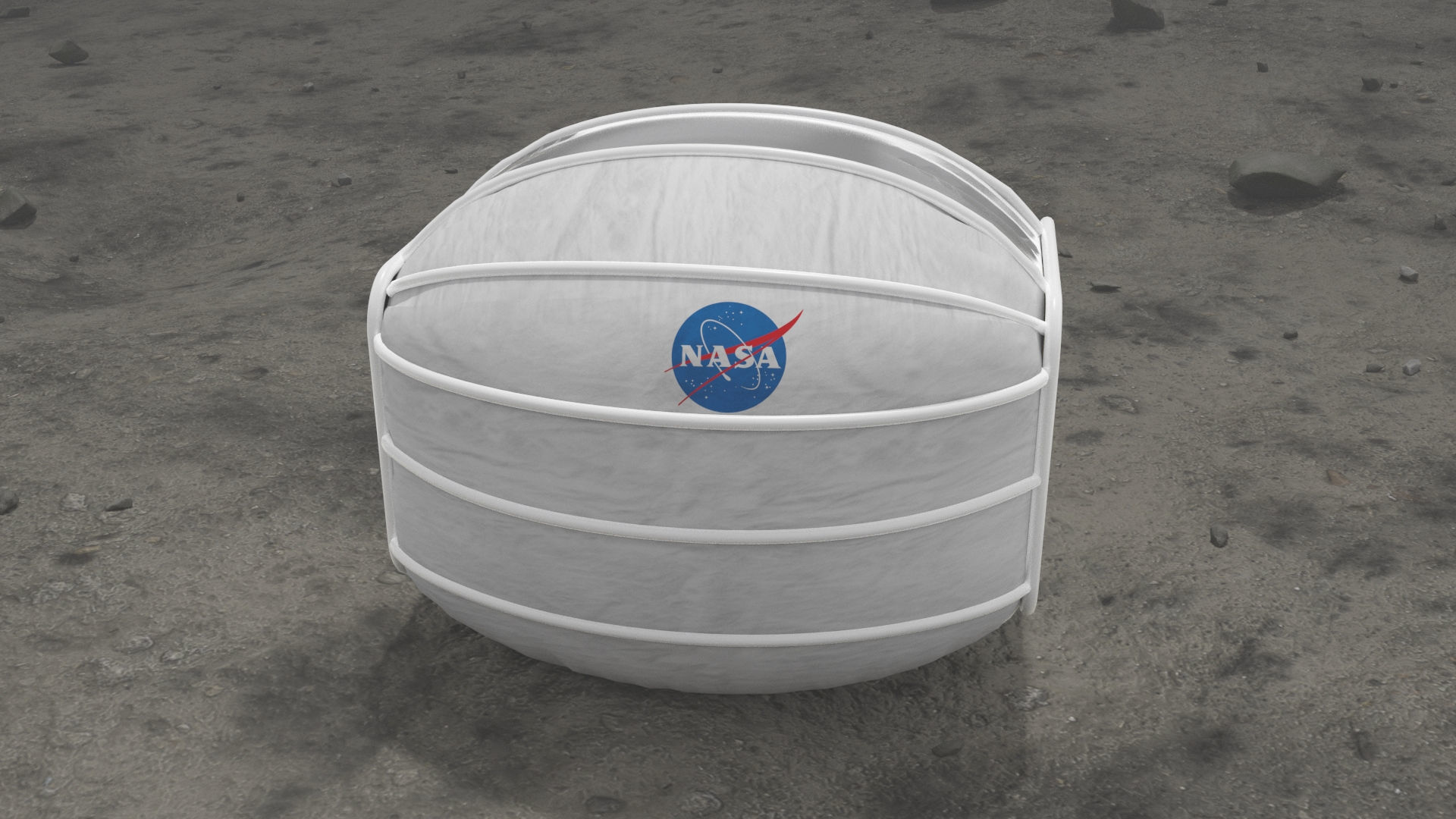 Module Landed on Moon surface   3D model_11