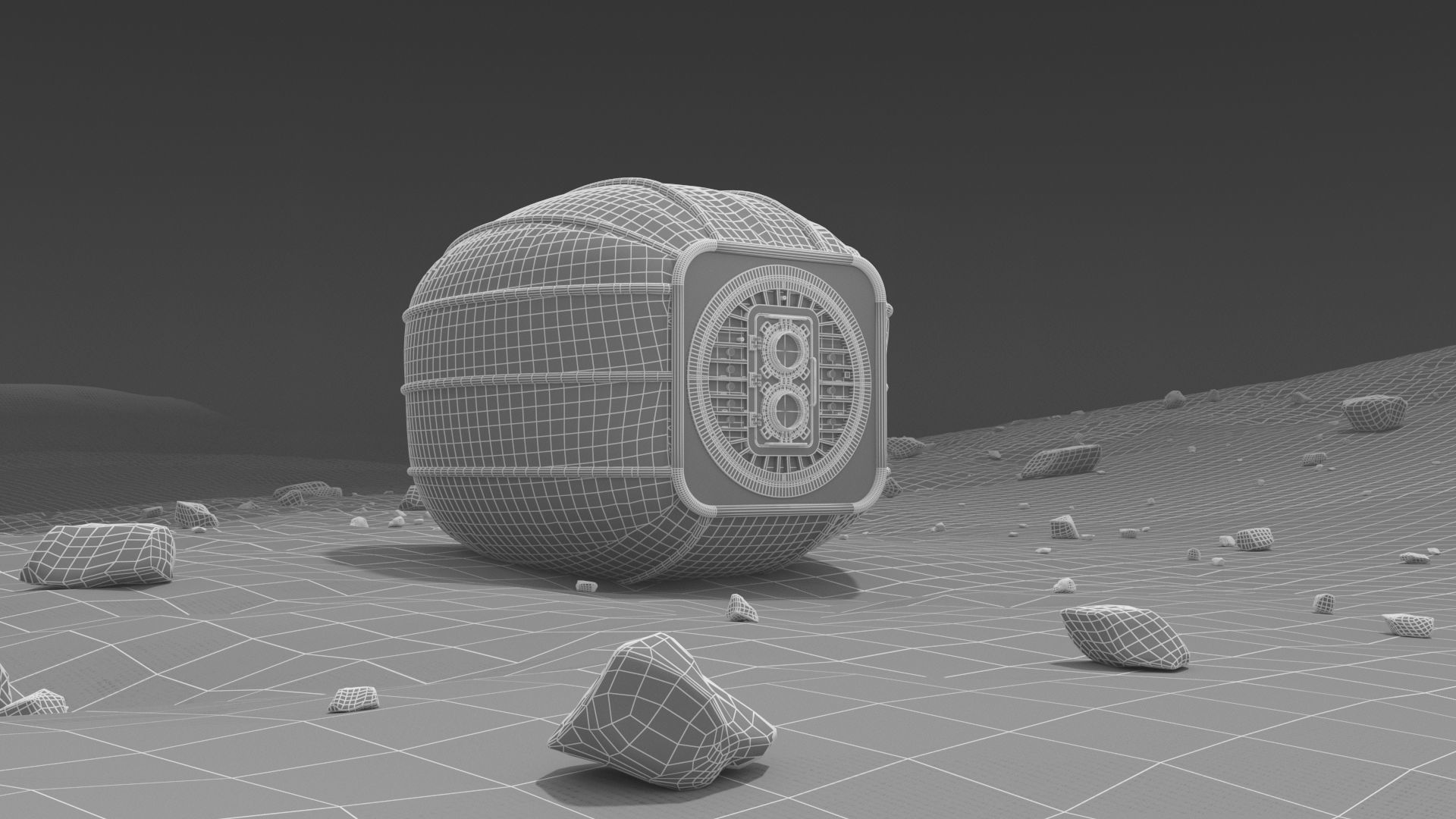 Module Landed on Moon surface   3D model_7