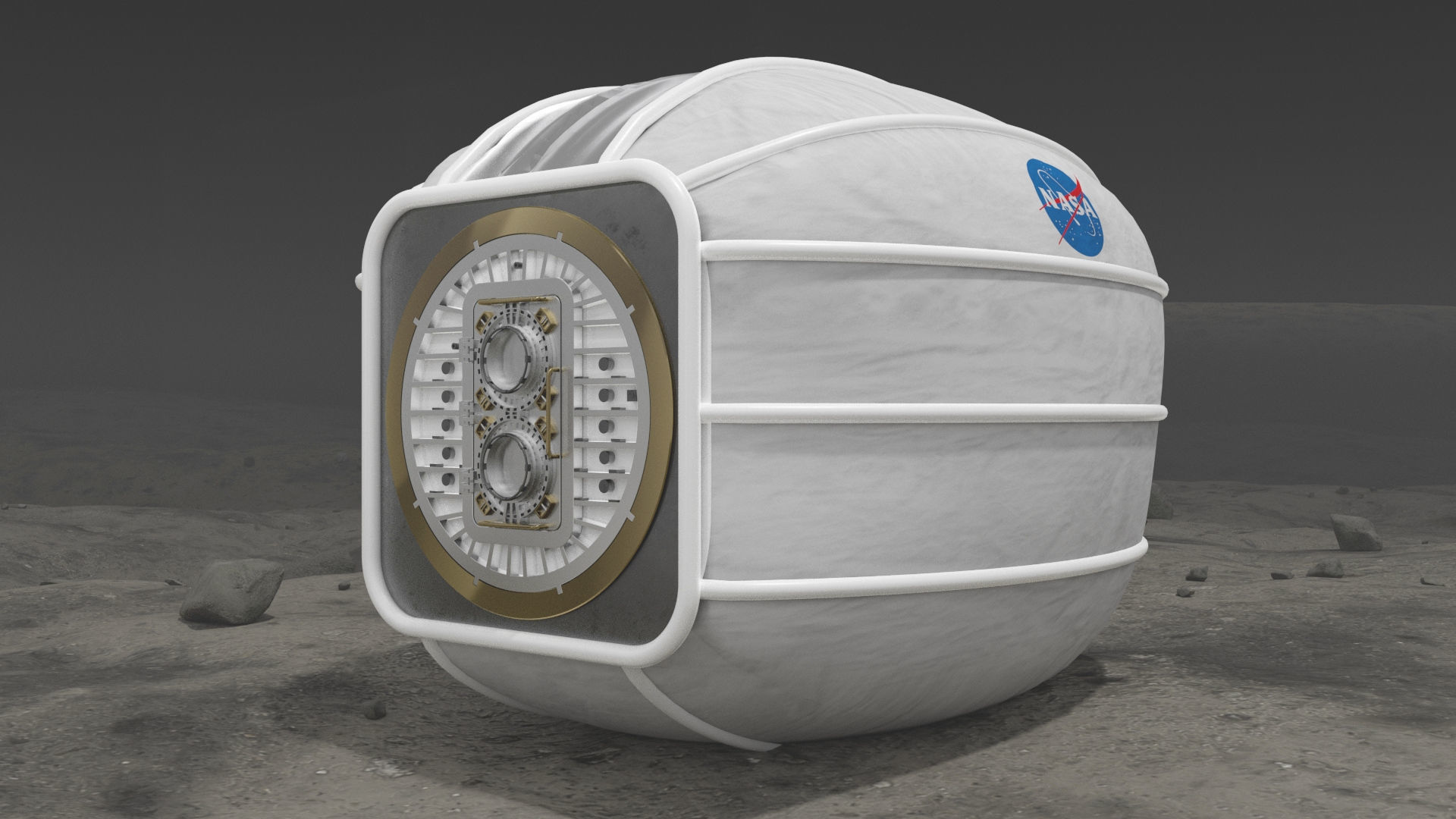 Module Landed on Moon surface   3D model_10