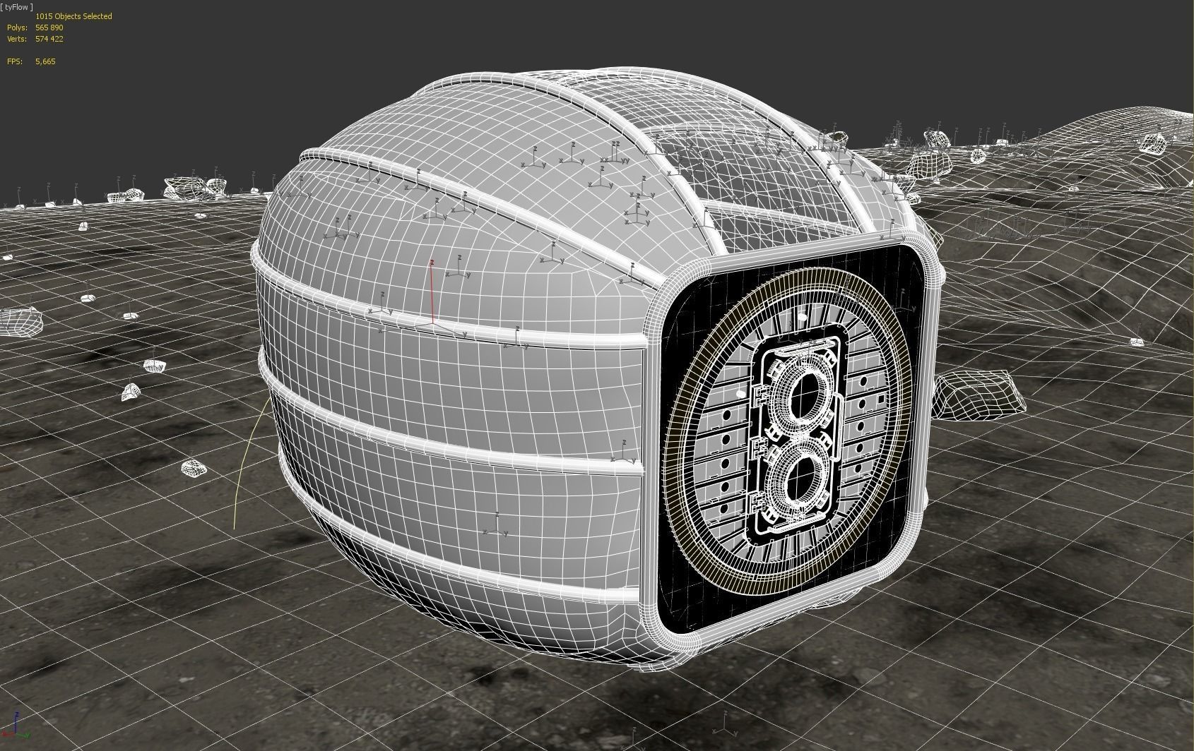 Module Landed on Moon surface   3D model_3
