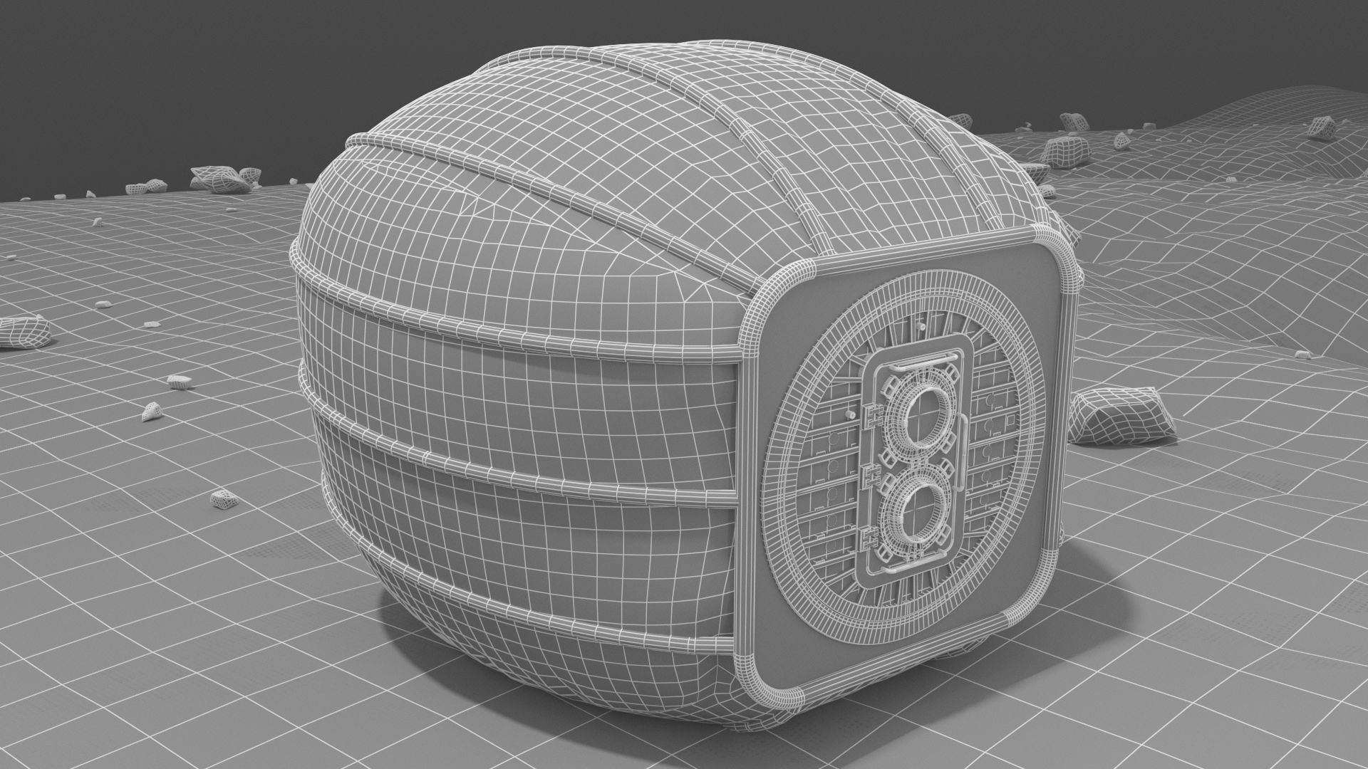 Module Landed on Moon surface   3D model_8