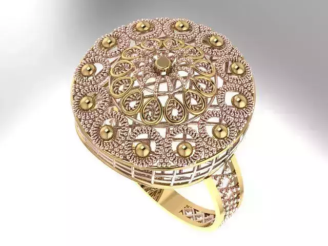 Ring With Full Worked 16