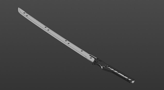 Raiden Blade Metal Gear Rising Revengeance Low-poly 3D model