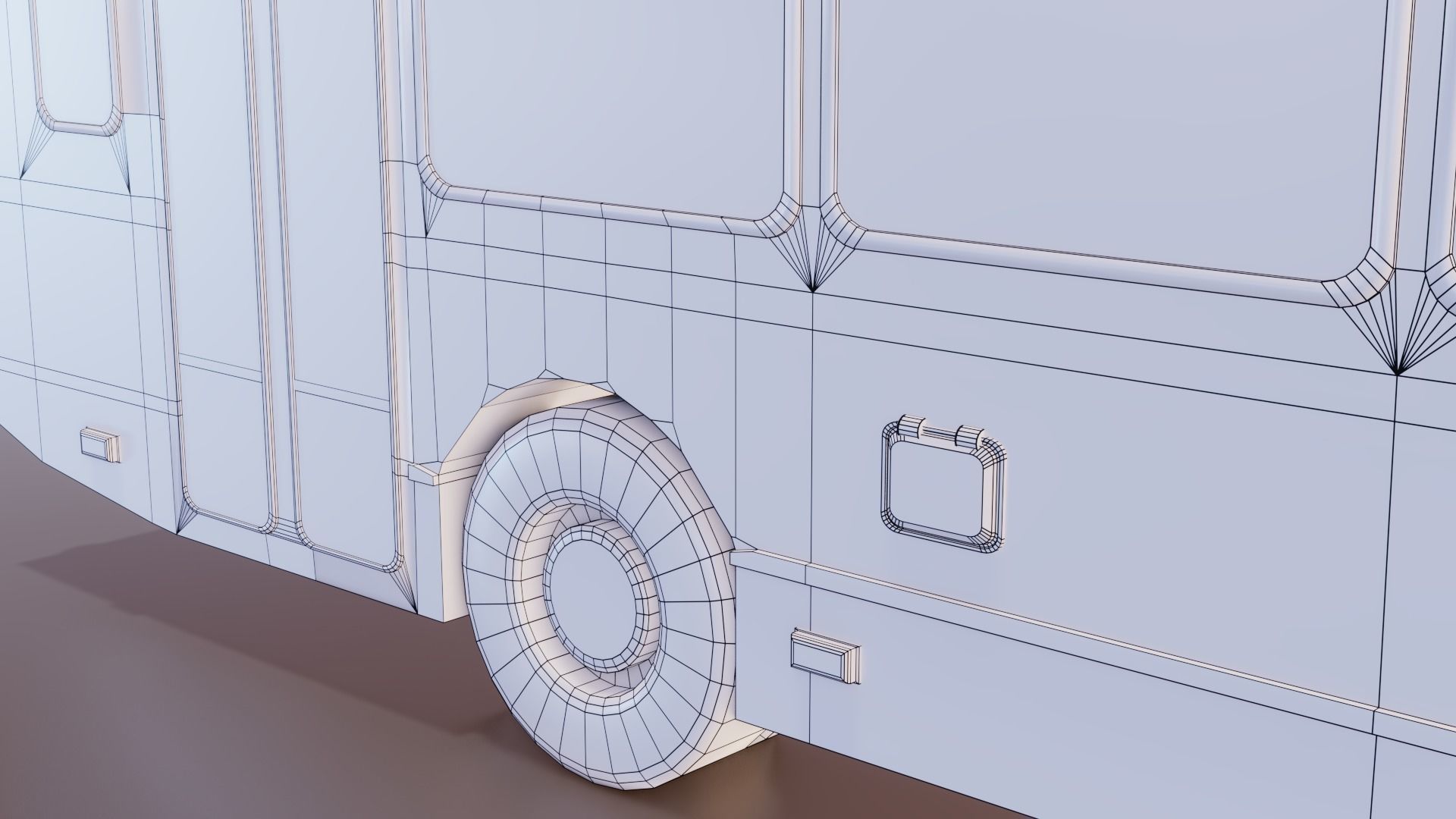 Old Rusty Bus Low-poly 3D model_31