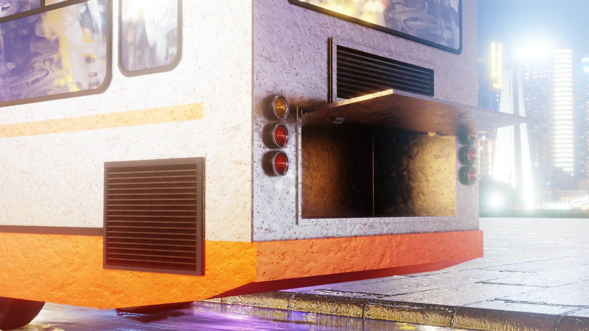 Old Rusty Bus Low-poly 3D model_15