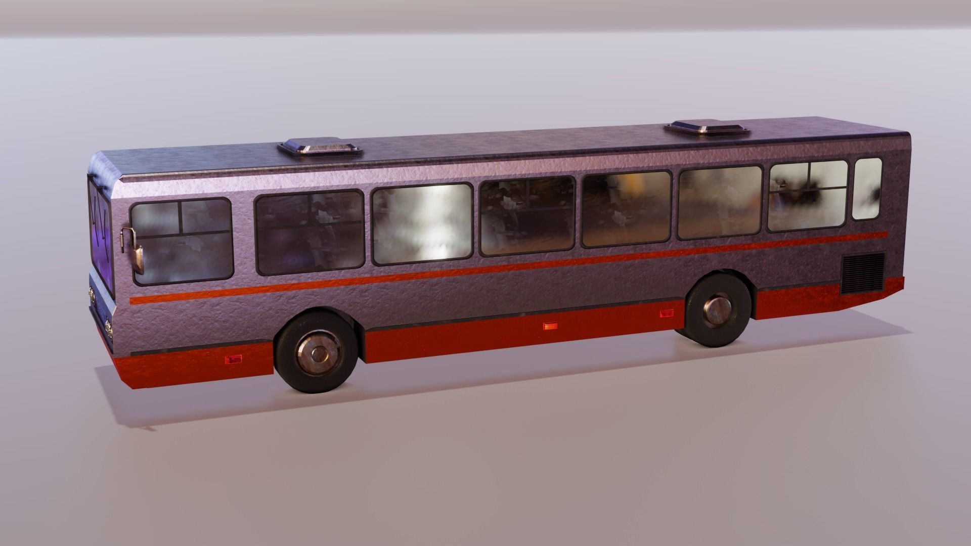 Old Rusty Bus Low-poly 3D model_19