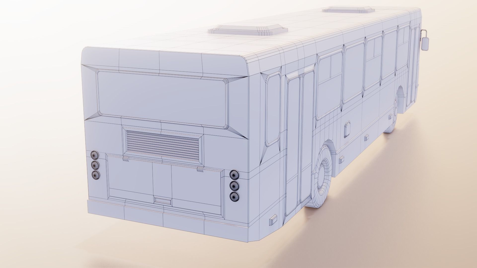 Old Rusty Bus Low-poly 3D model_26