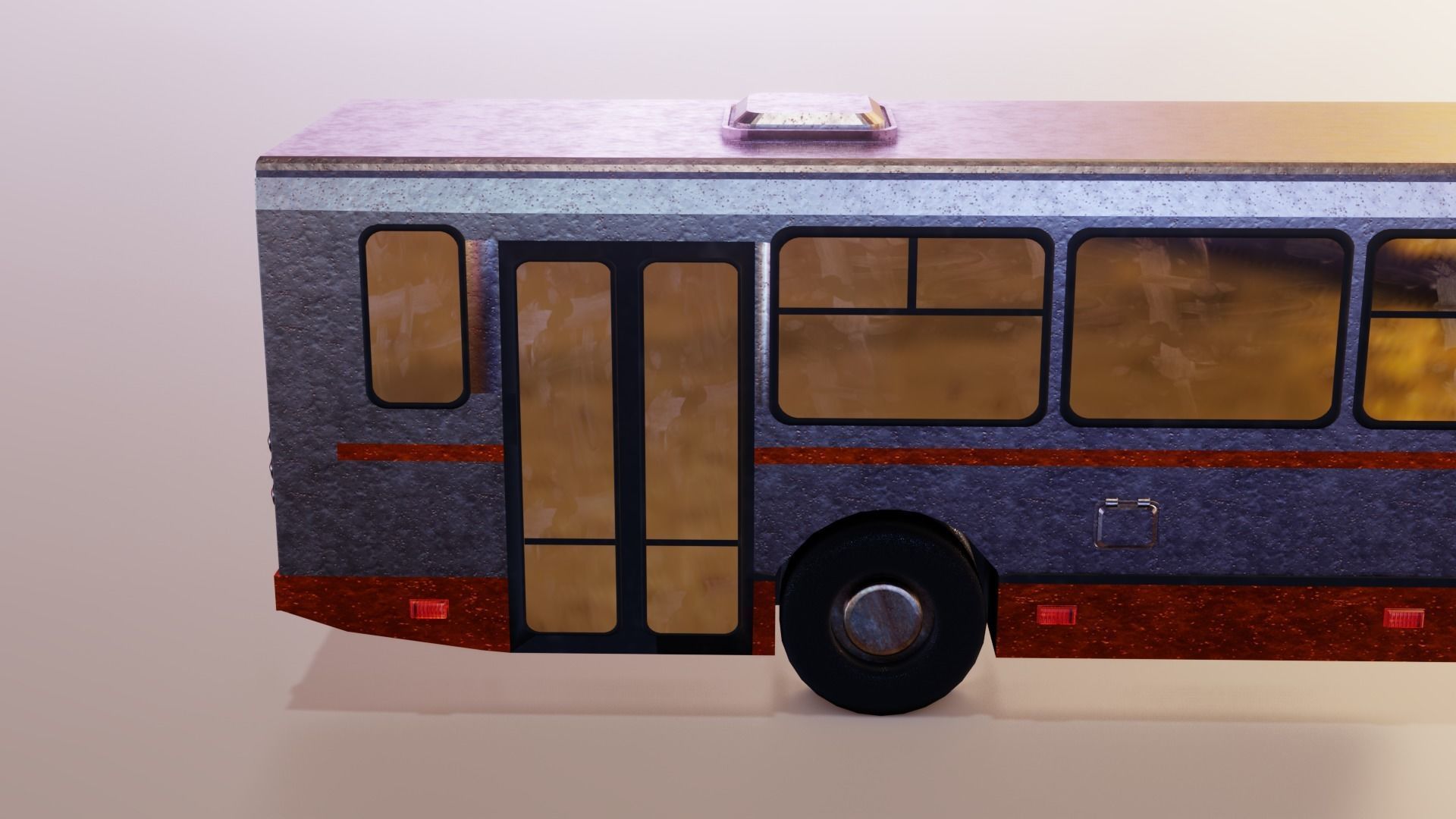 Old Rusty Bus Low-poly 3D model_22