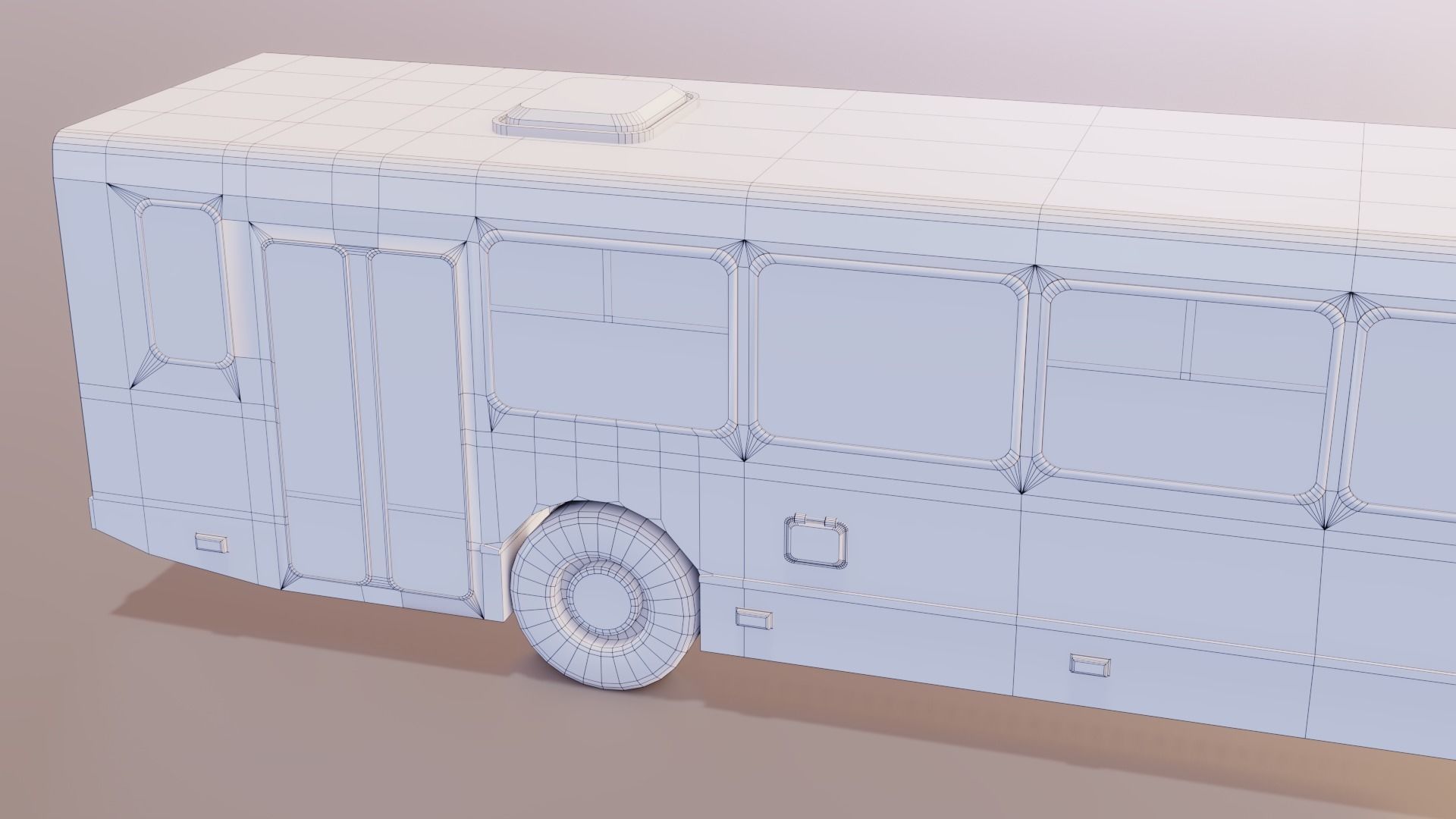 Old Rusty Bus Low-poly 3D model_25