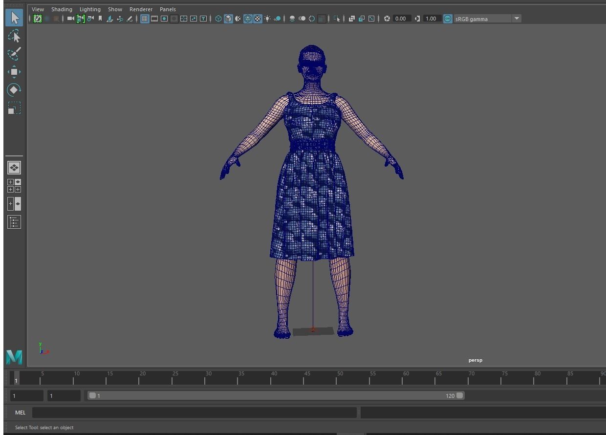 3d old character with clothing dress 3D model_14