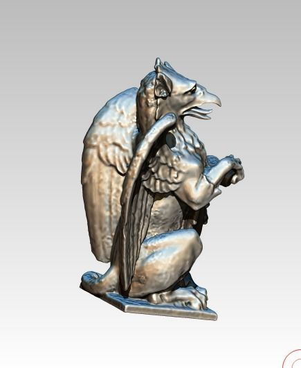  griffin griffon gryphon Statue HighPoly 3D print model_2