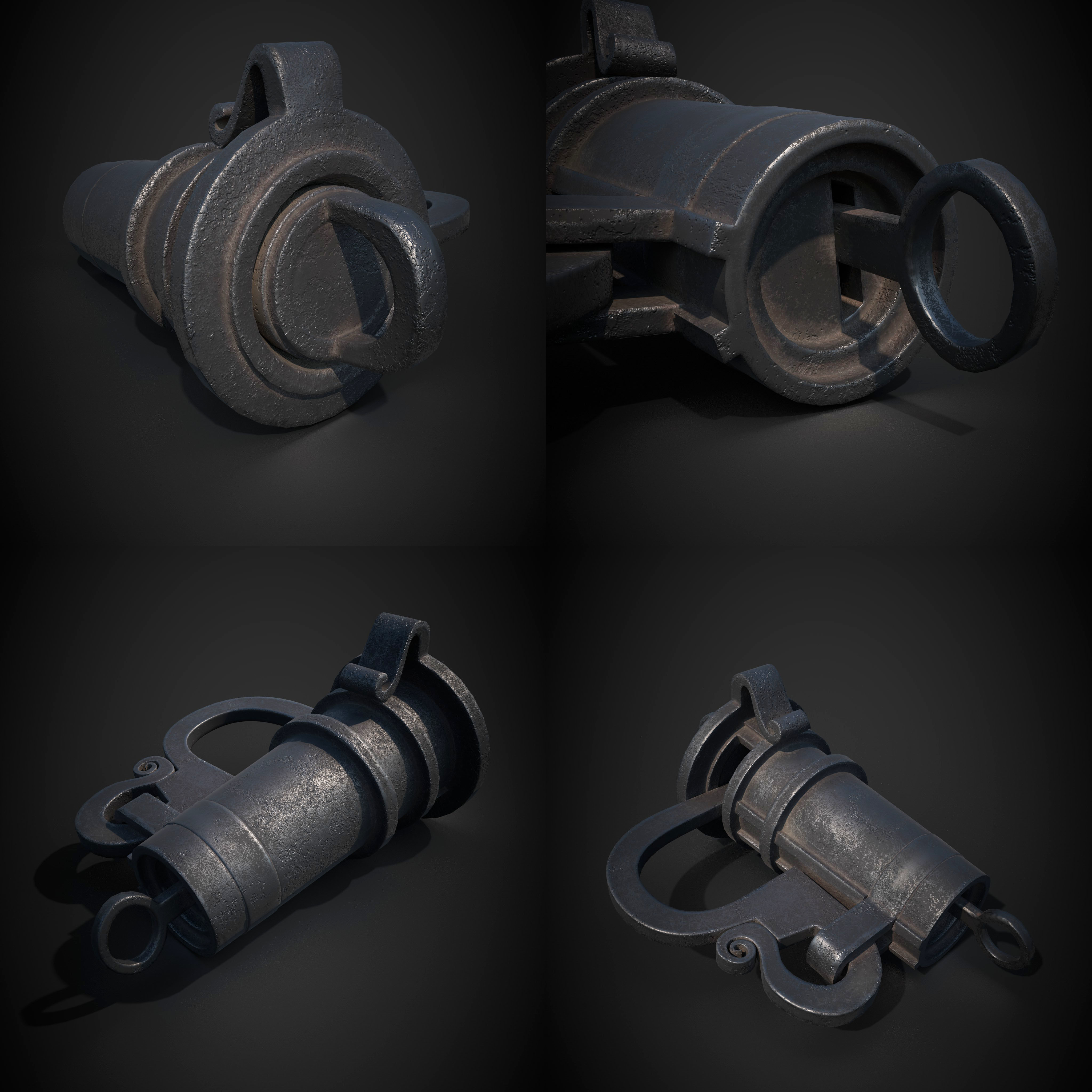 vintage asset pack 3 in one Low-poly 3D model_2