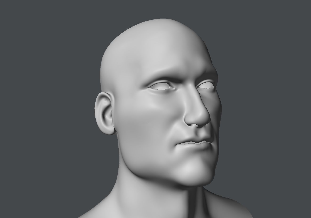 Male and Female Base Mesh  Low-poly 3D model_10