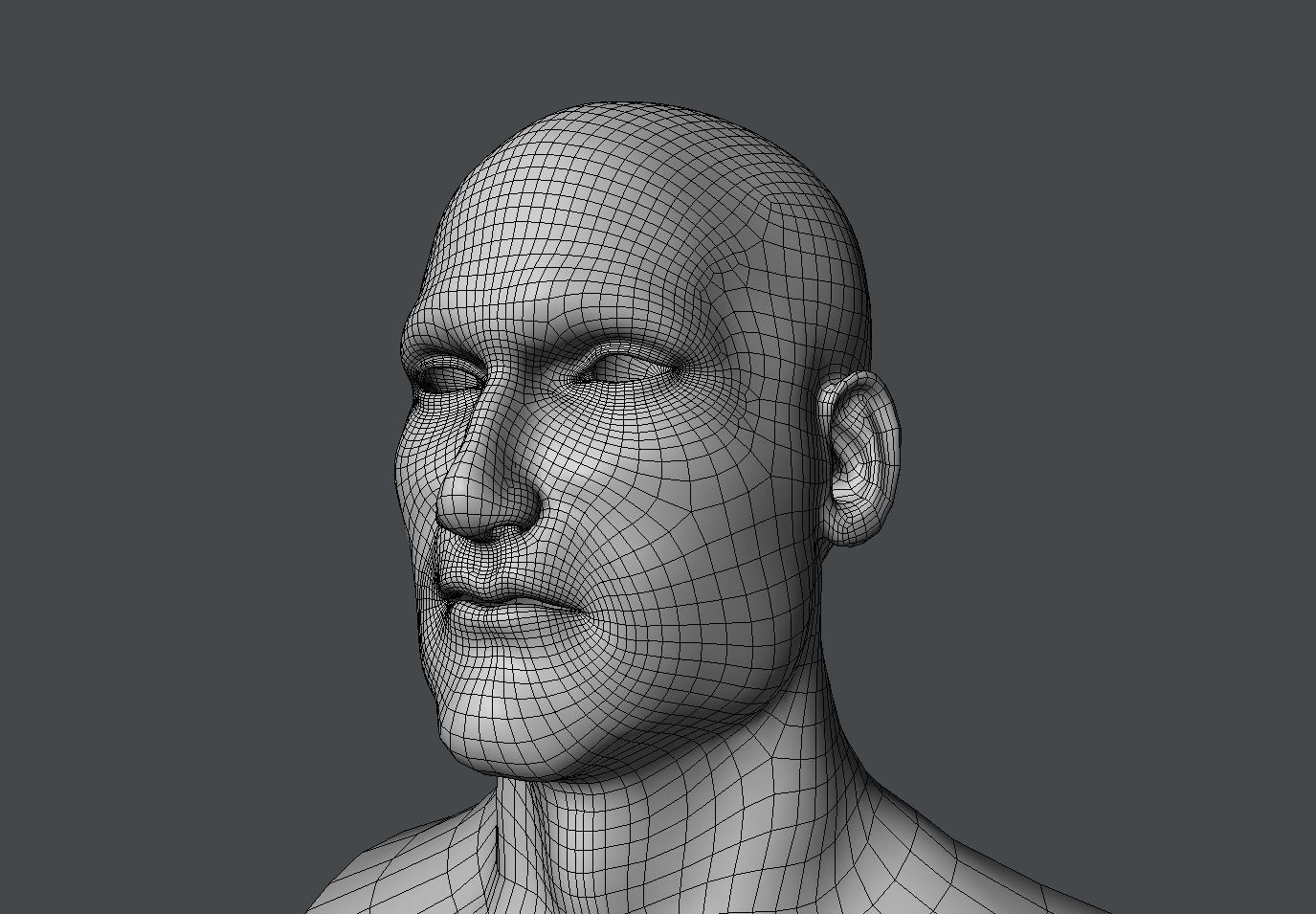 Male and Female Base Mesh  Low-poly 3D model_7