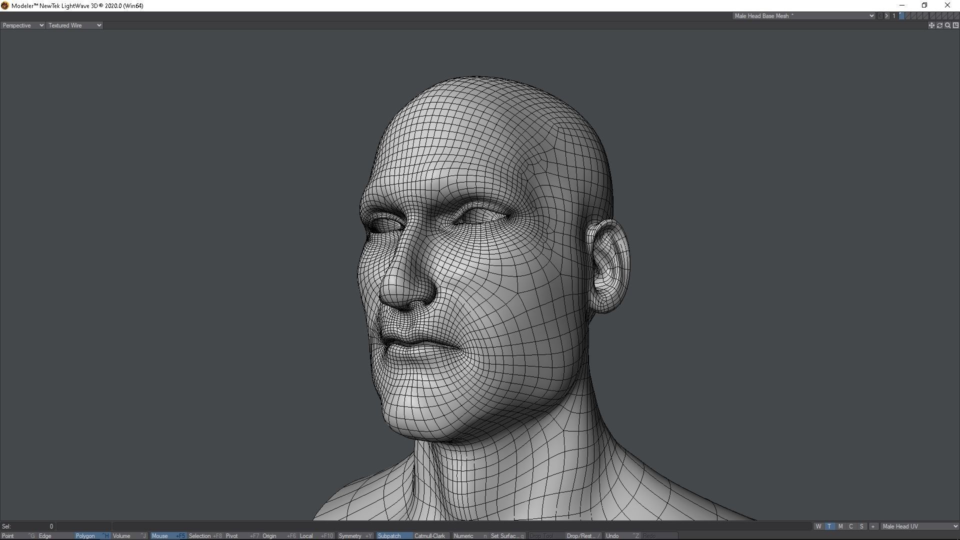Male and Female Base Mesh  Low-poly 3D model_9