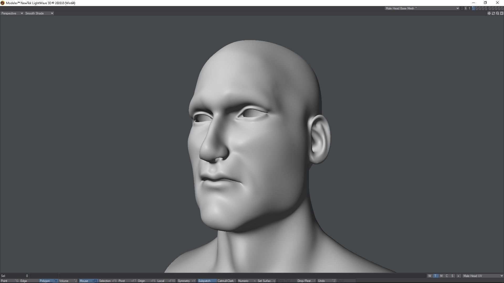 Male and Female Base Mesh  Low-poly 3D model_11