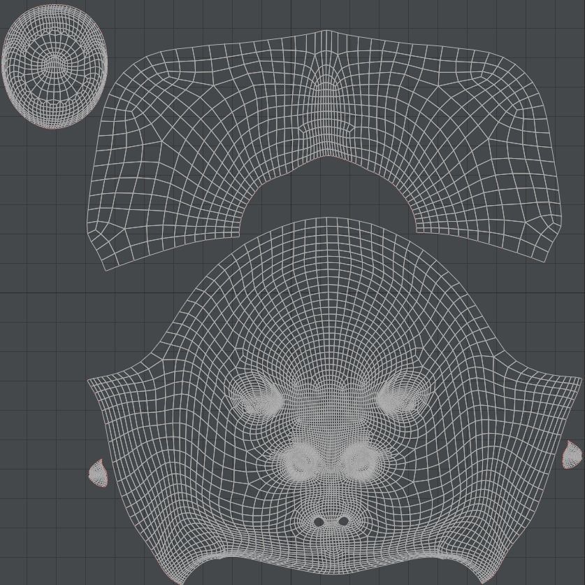 Male and Female Base Mesh  Low-poly 3D model_14