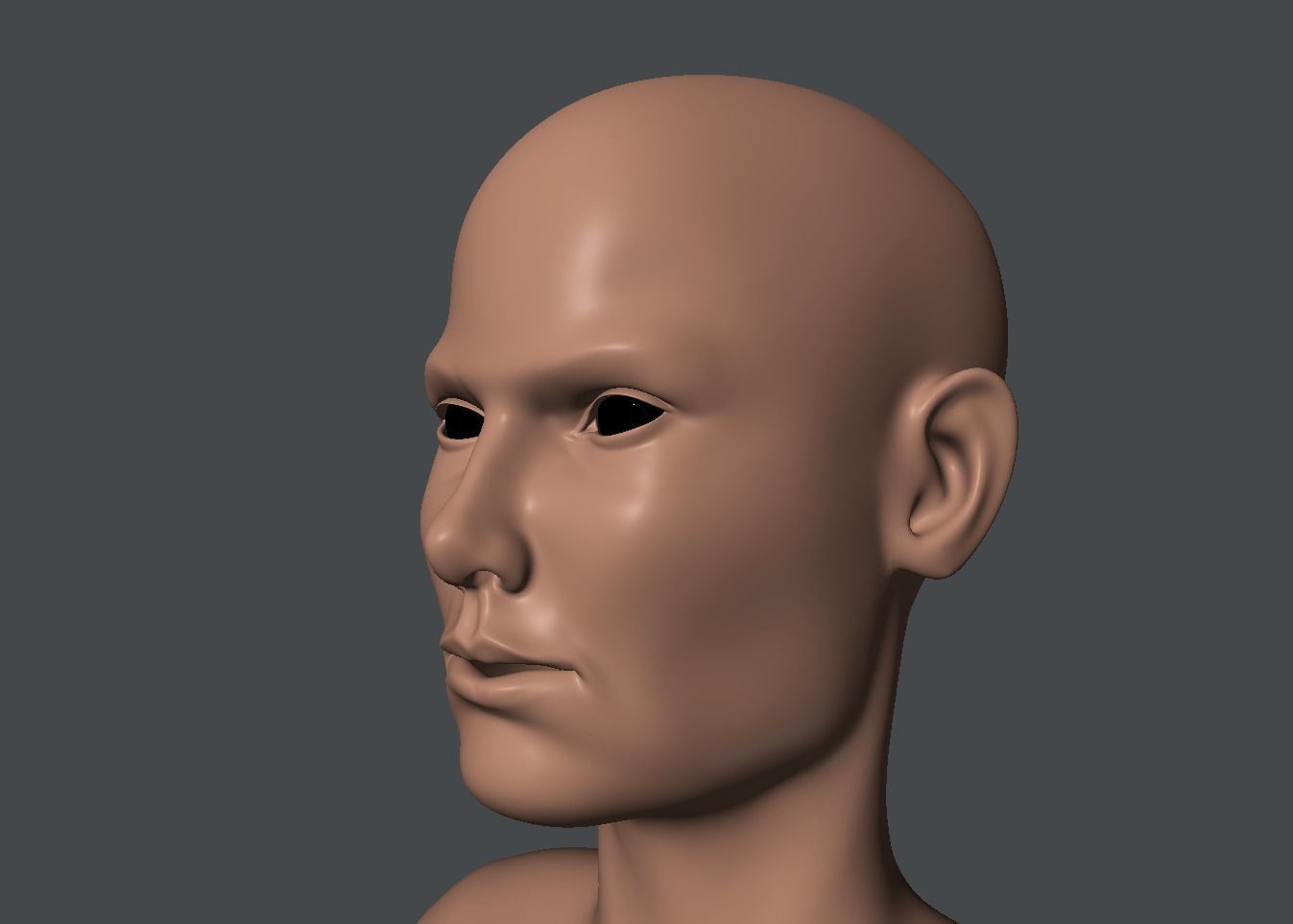 Male and Female Base Mesh  Low-poly 3D model_12
