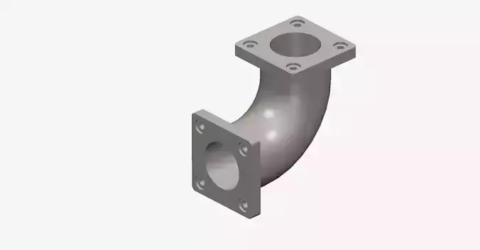 Curved bend with flangers