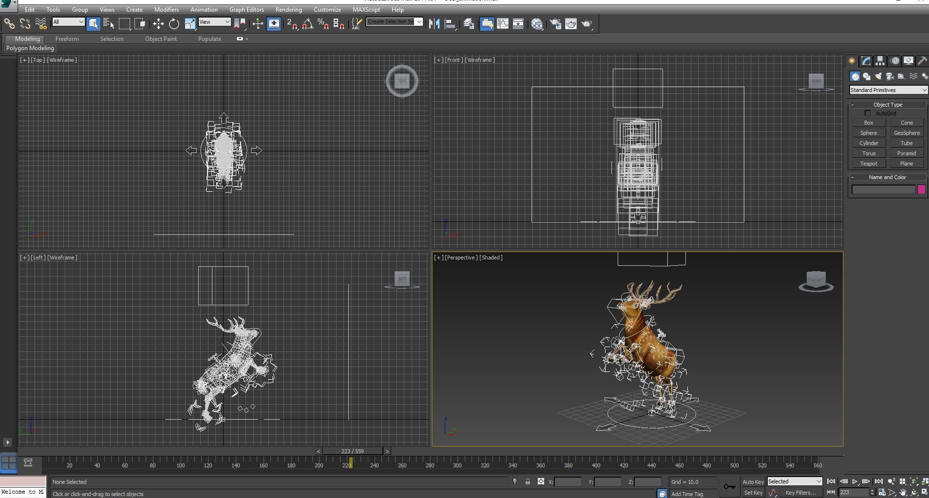 Deer rigged animated Model 3D Low-poly 3D model_23