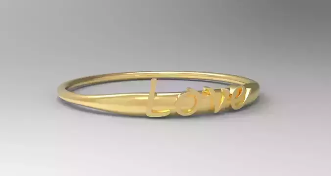Love Ring with 24k Gold Polished