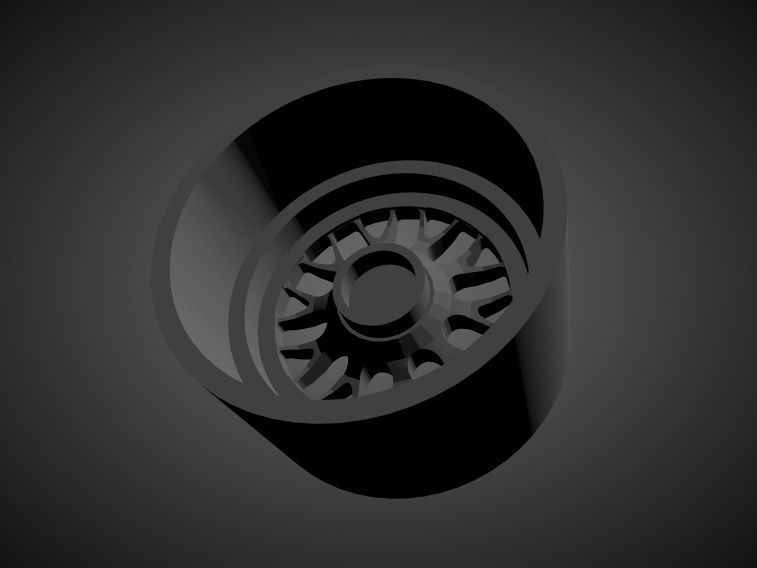 BBS E87 scalable and printable rim 3D print model_1