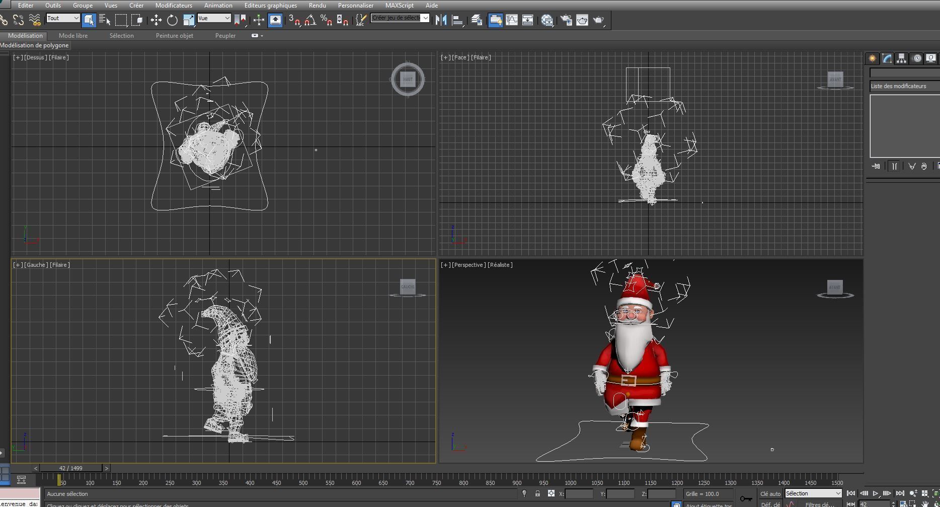 cartoon Santa rigged animated 3D model Low-poly 3D model_12
