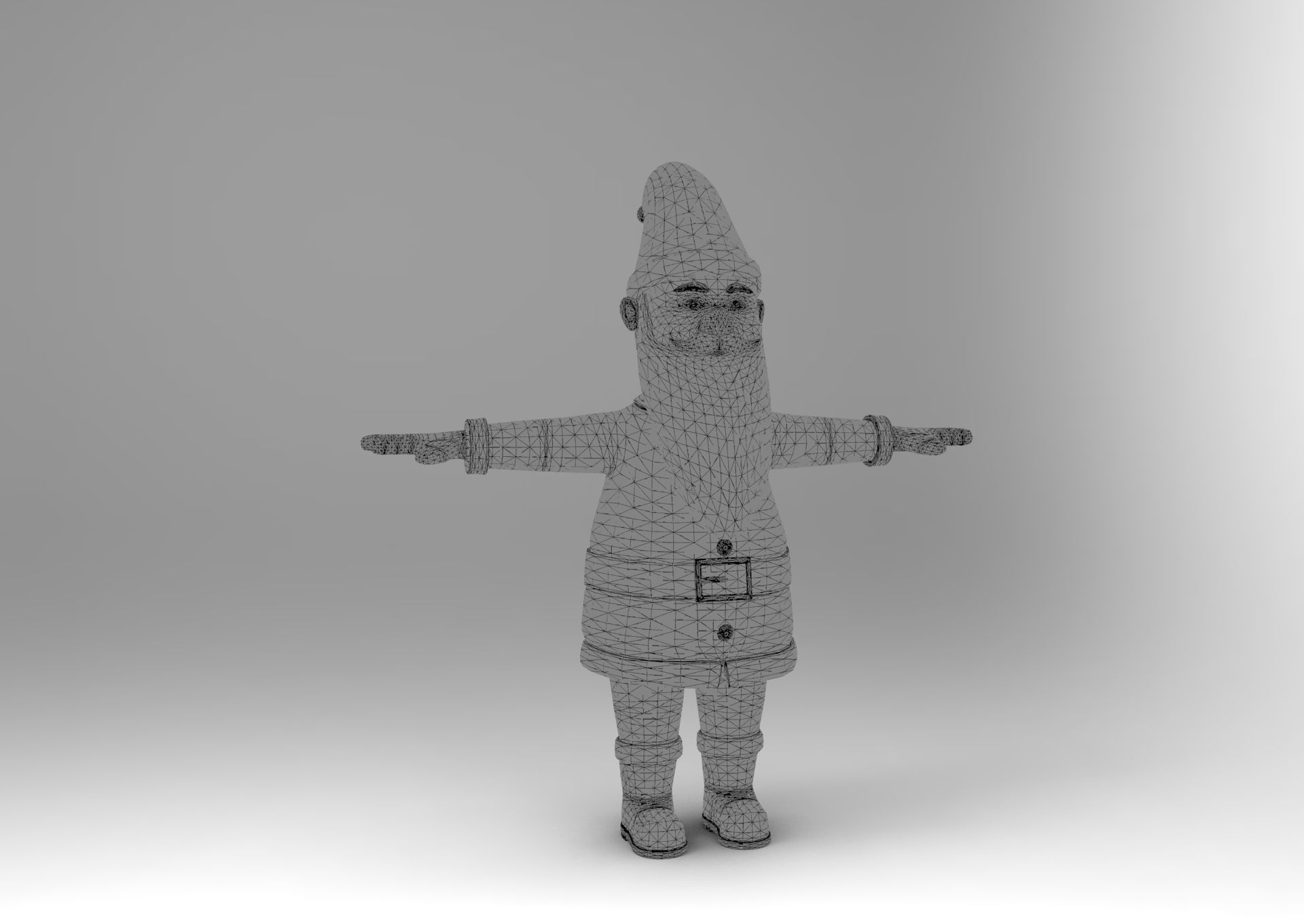 cartoon Santa rigged animated 3D model Low-poly 3D model_15