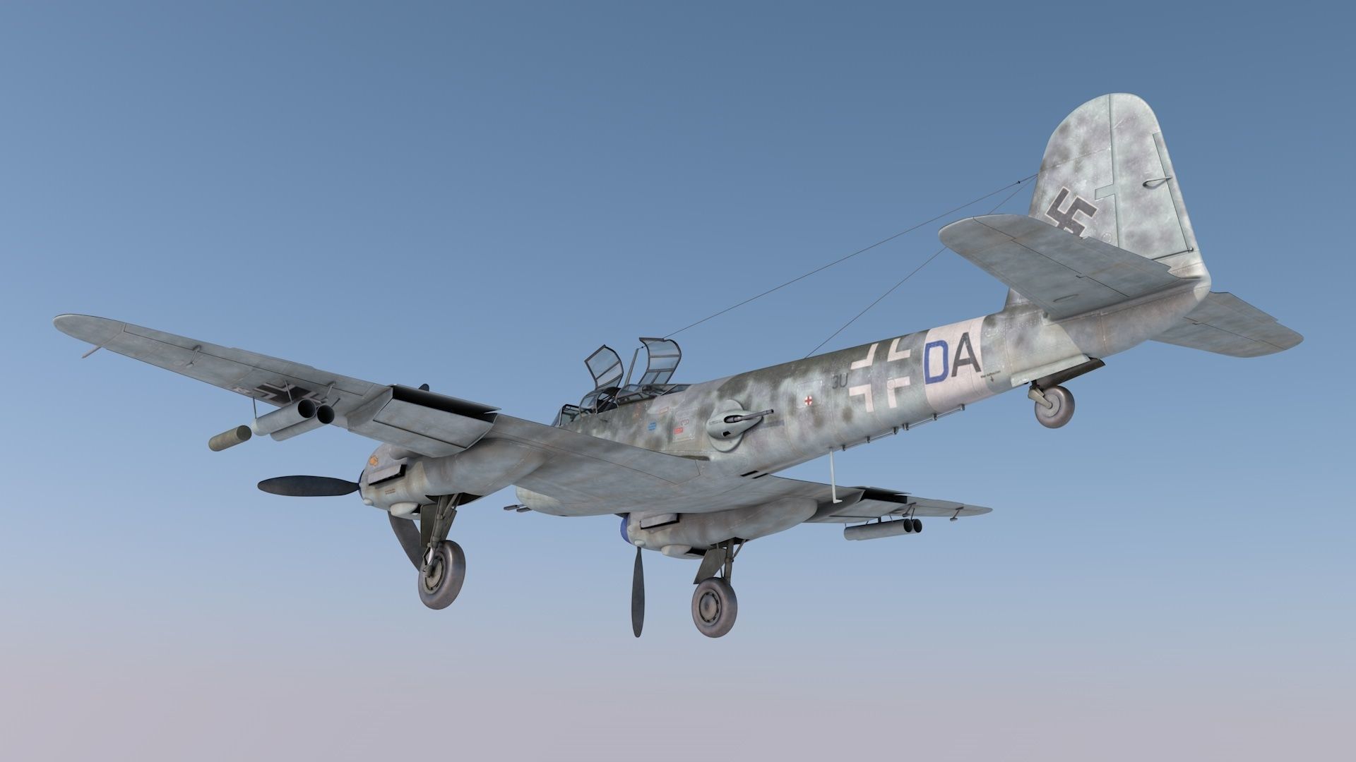 Me-410B2-U2 luftwaffe bf 3D model_6