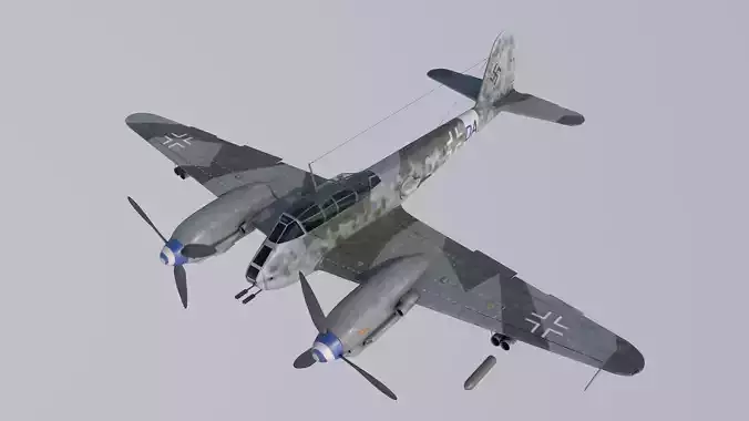 Me-410B2-U2 luftwaffe bf 3D model