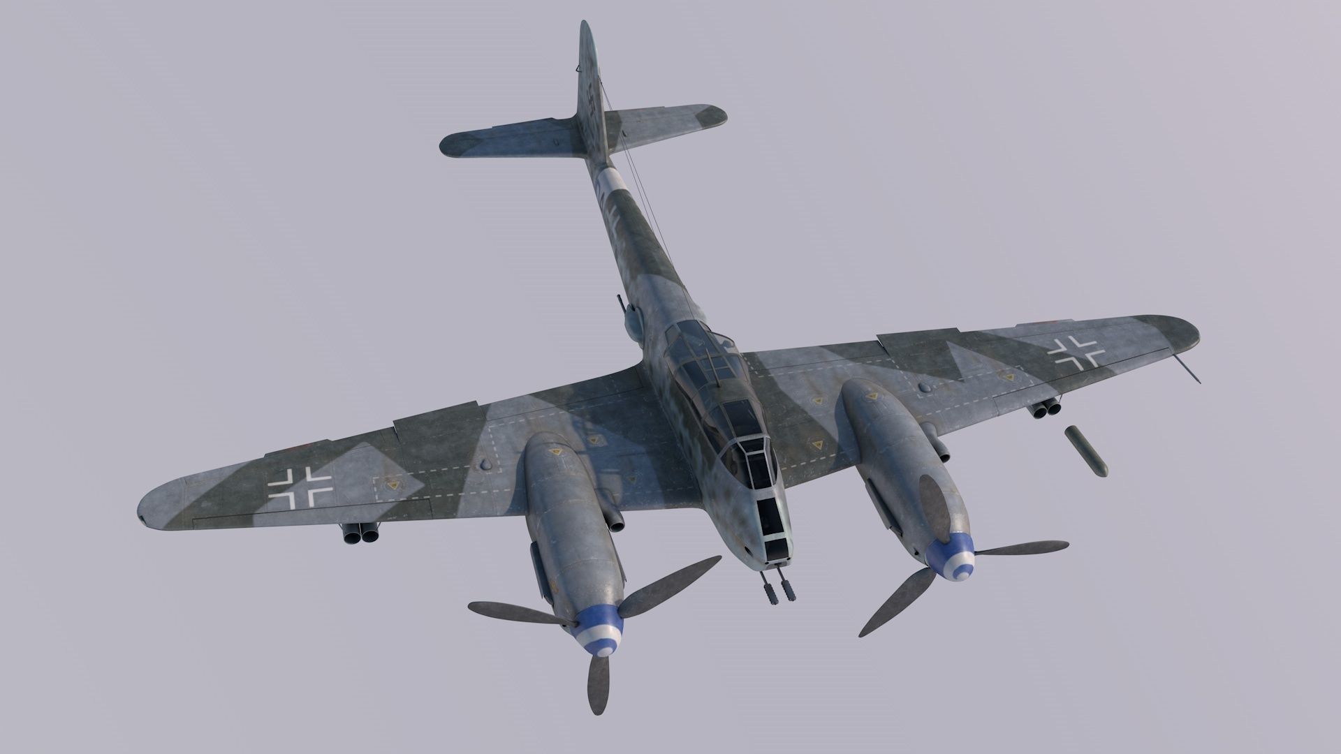 Me-410B2-U2 luftwaffe bf 3D model_4