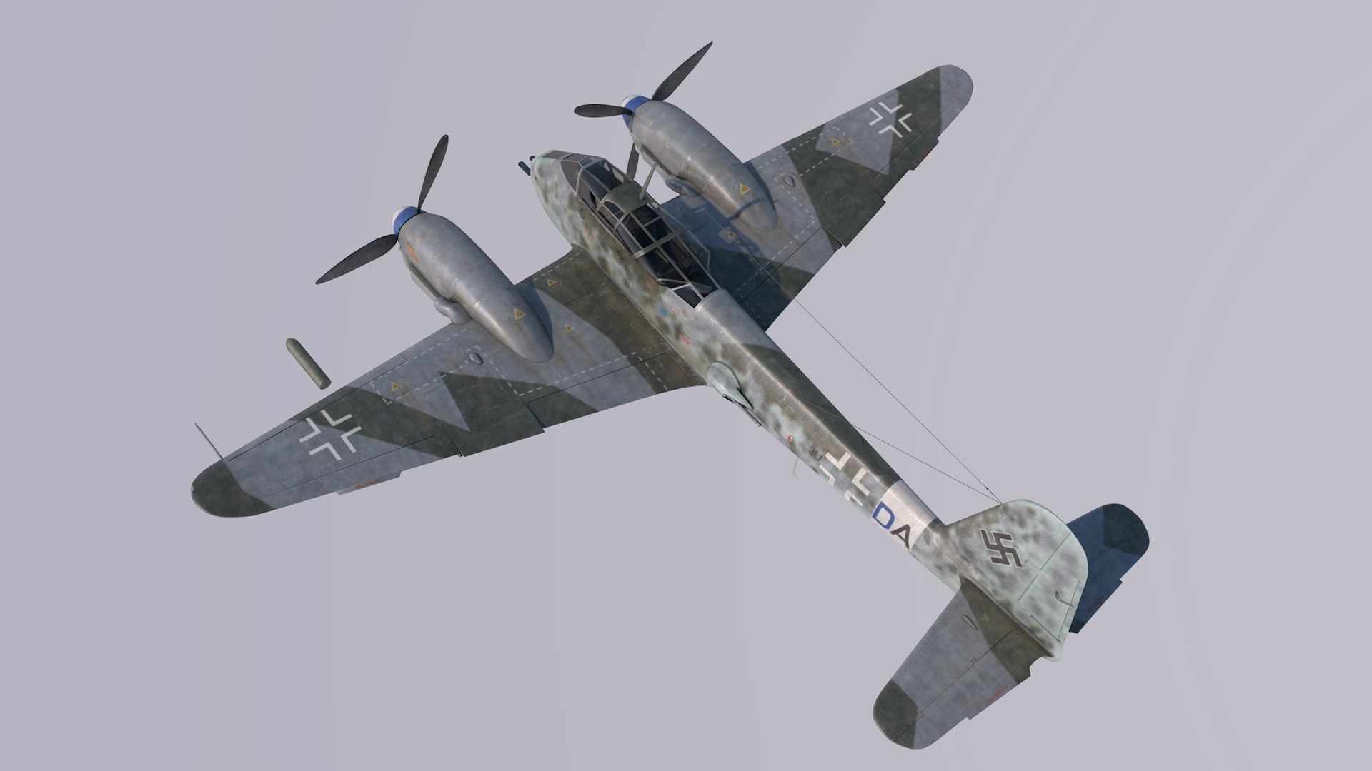 Me-410B2-U2 luftwaffe bf 3D model_2