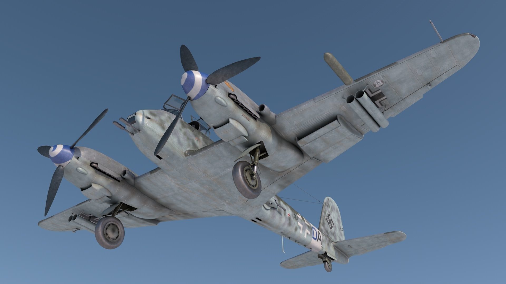 Me-410B2-U2 luftwaffe bf 3D model_5