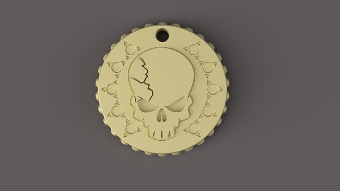 medallion skull 3D print model