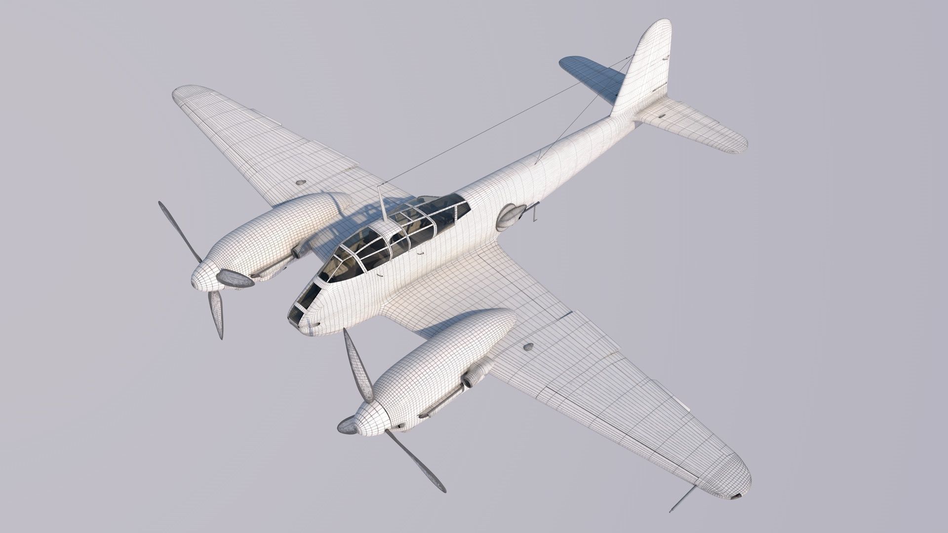 Me410 Heavy Fighter 3D model_7