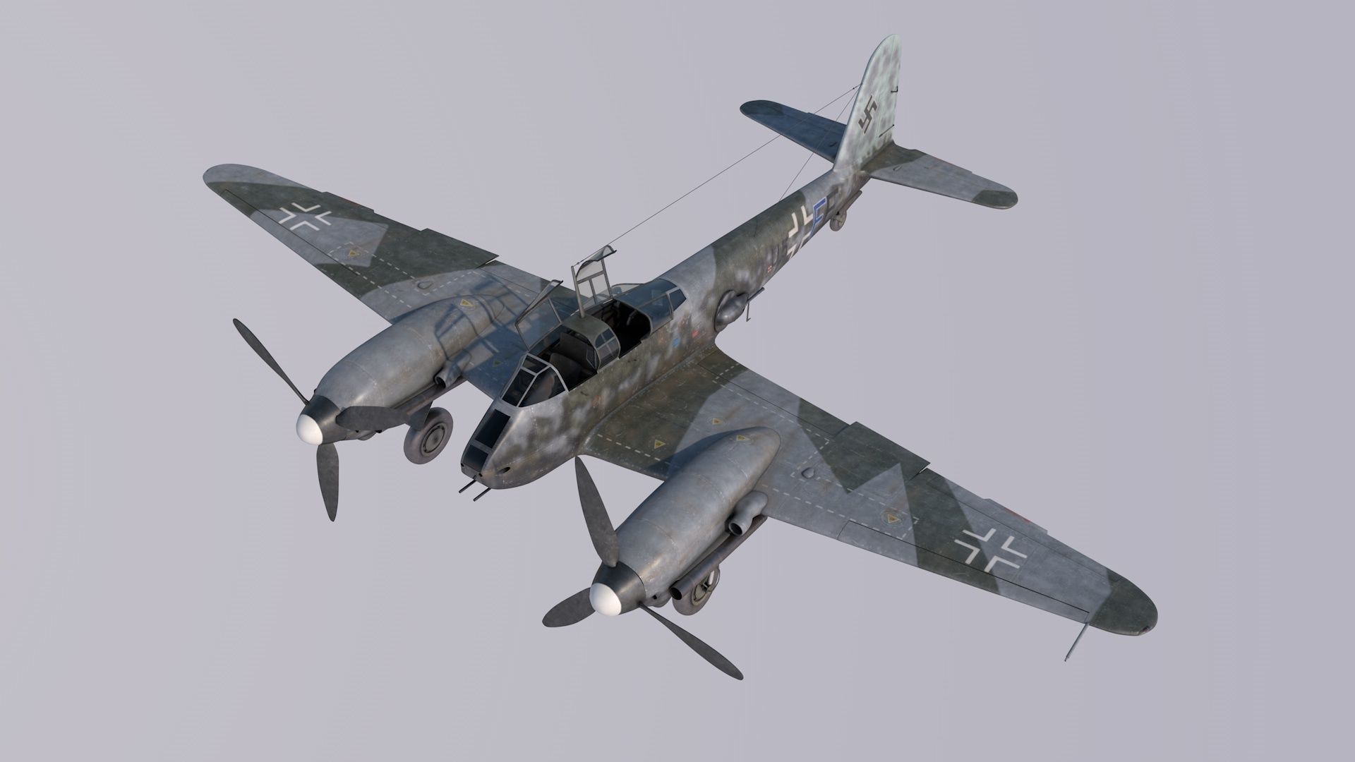 Me410 Heavy Fighter 3D model_1