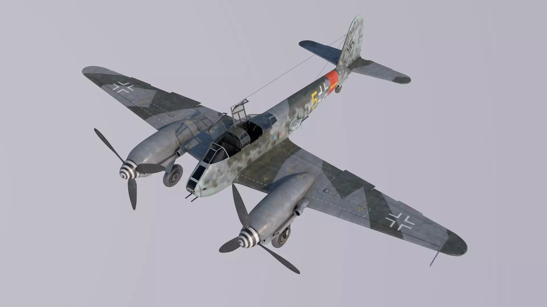 Me410 Heavy Fighter 3D model_0