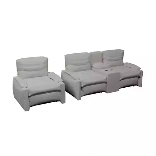 Double armchair with cup holder