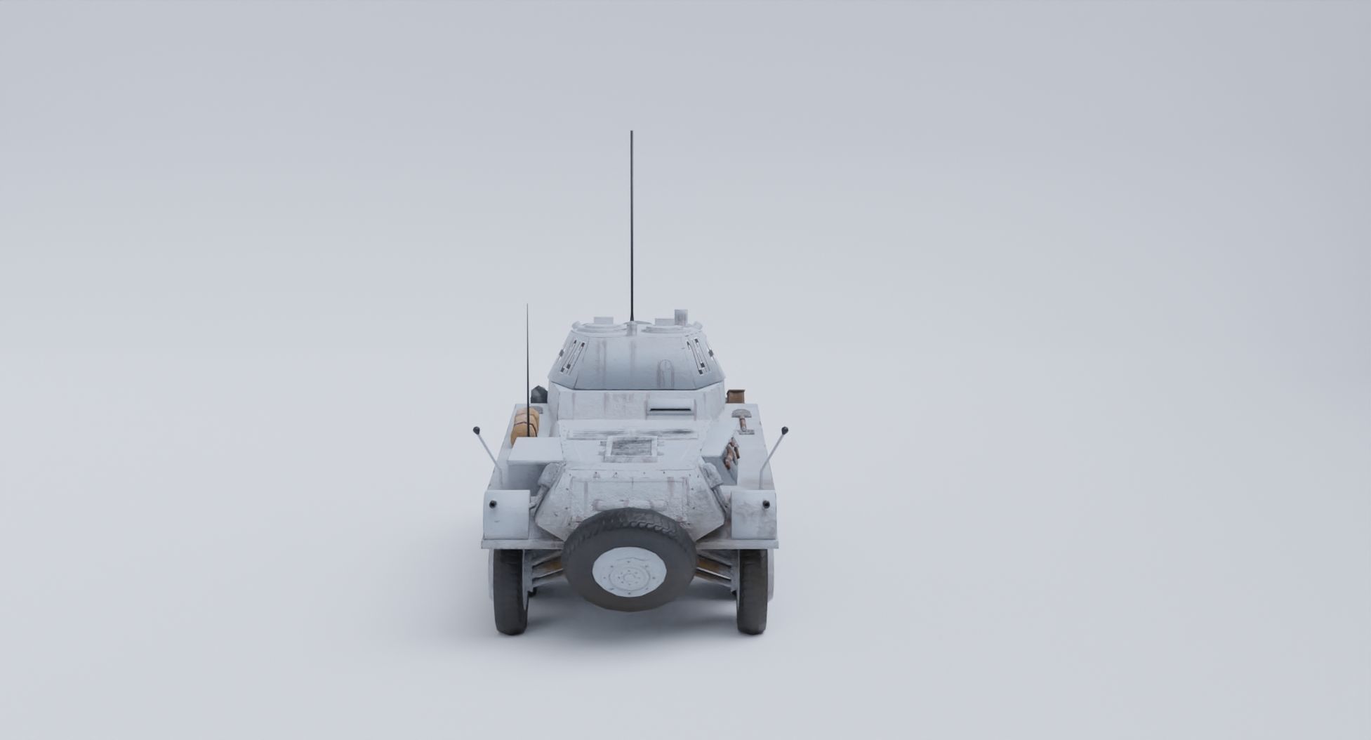 Sdkfz 234-2 Puma German WW2 armored car Low Poly PBR model Low-poly 3D model_22