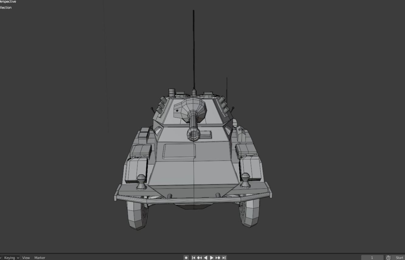 Sdkfz 234-2 Puma German WW2 armored car Low Poly PBR model Low-poly 3D model_38
