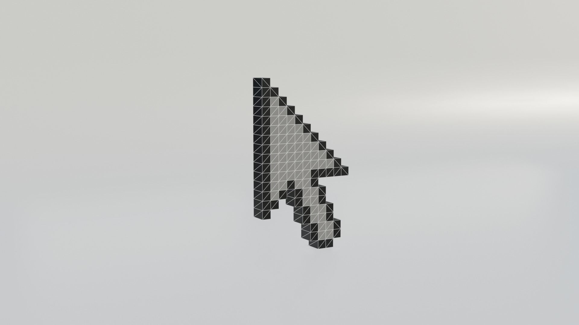 Cursor arrow Low-poly 3D model_4