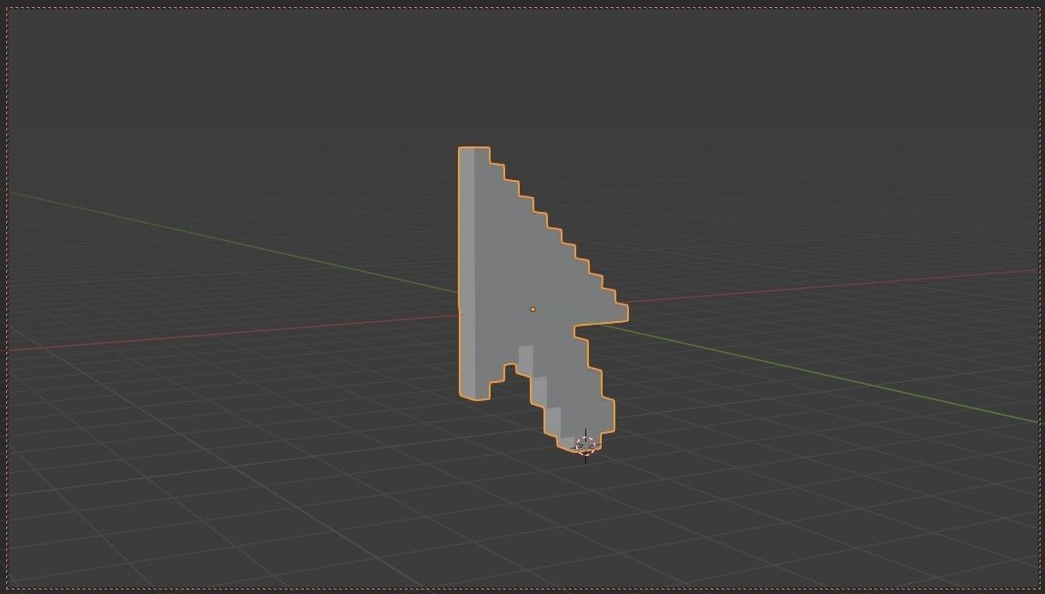 Cursor arrow Low-poly 3D model_2