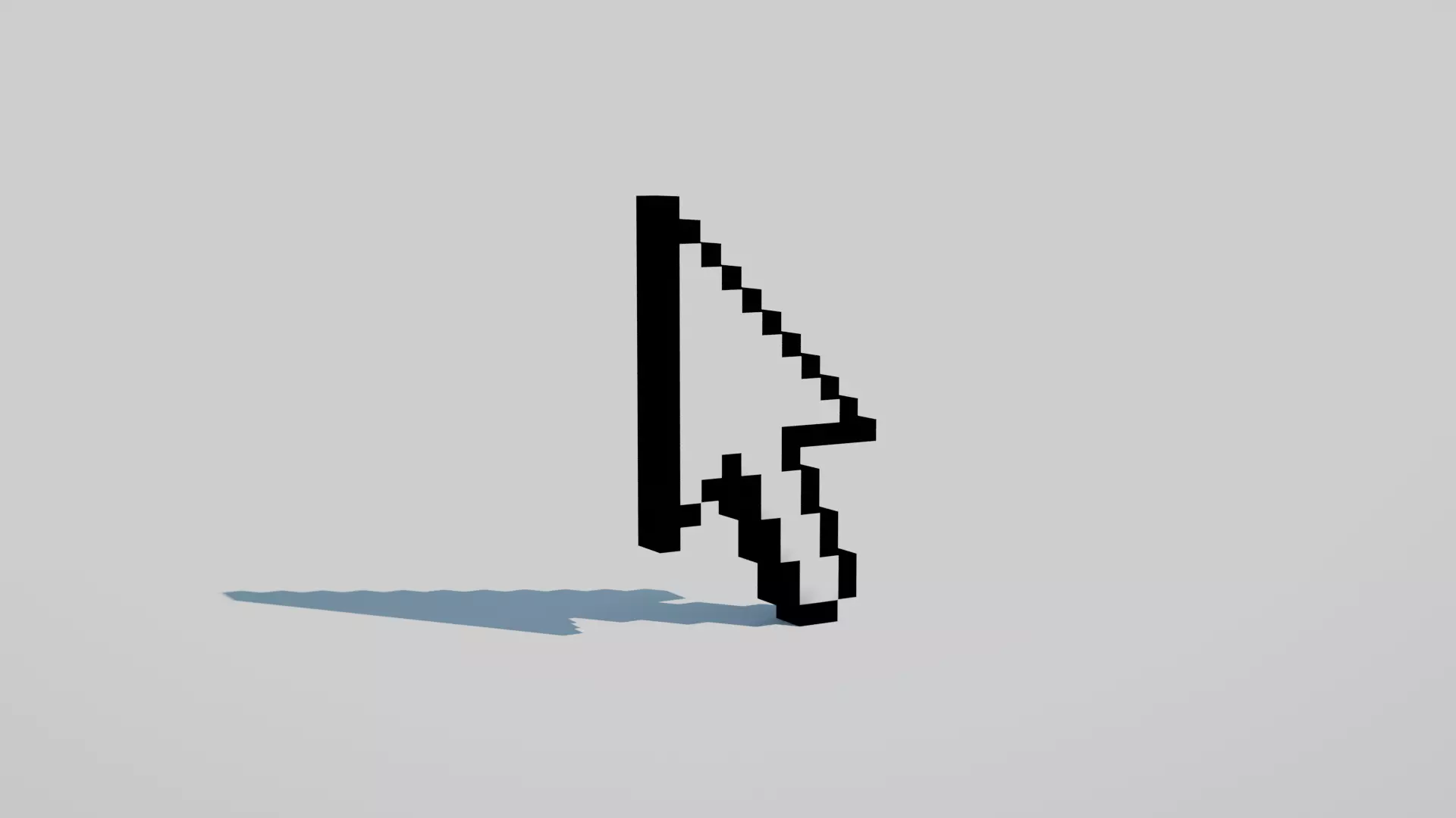 Cursor arrow Low-poly 3D model_0