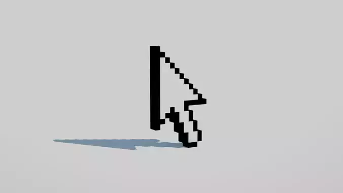 Cursor arrow Low-poly 3D model