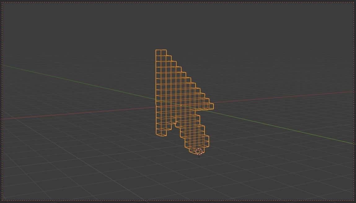 Cursor arrow Low-poly 3D model_1